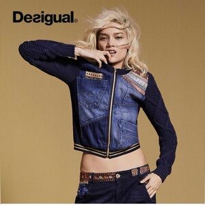 Desigual Women's denim textule jacket
